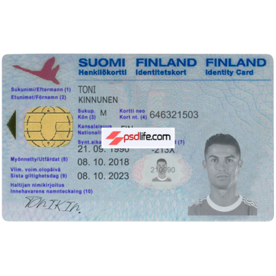 Finland new id card 👌 fake psd template 🌷 for crypto websites verification