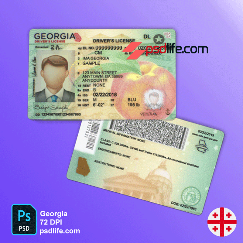 driving licence psd template , full editable with all font