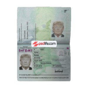 Slovenia passport psd template , full editable with all font | passport psd templates free download | passport id template