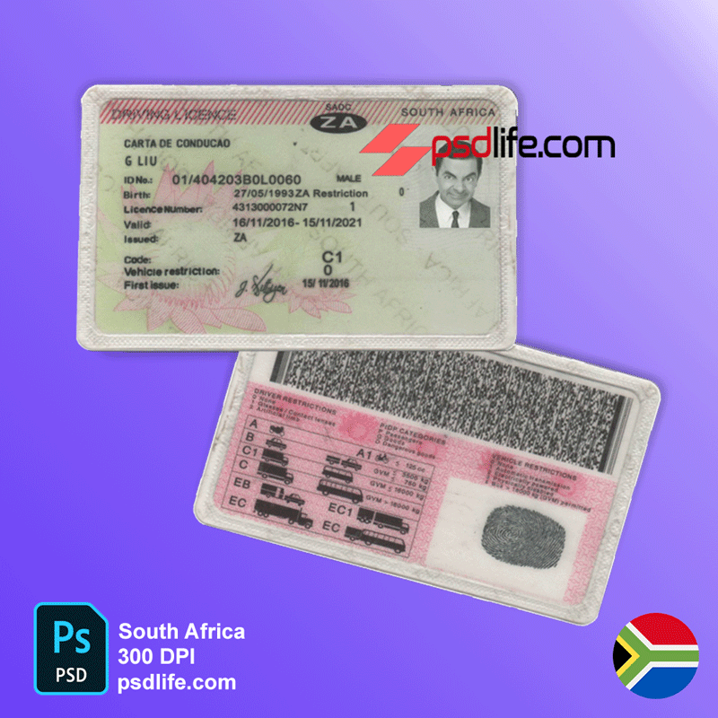 south-africa-drivers-license-psd-template-full-editable-with-all-font