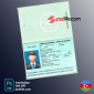 Azerbaijan passport psd template , full editable with all font | passport psd templates free download | passport id template
