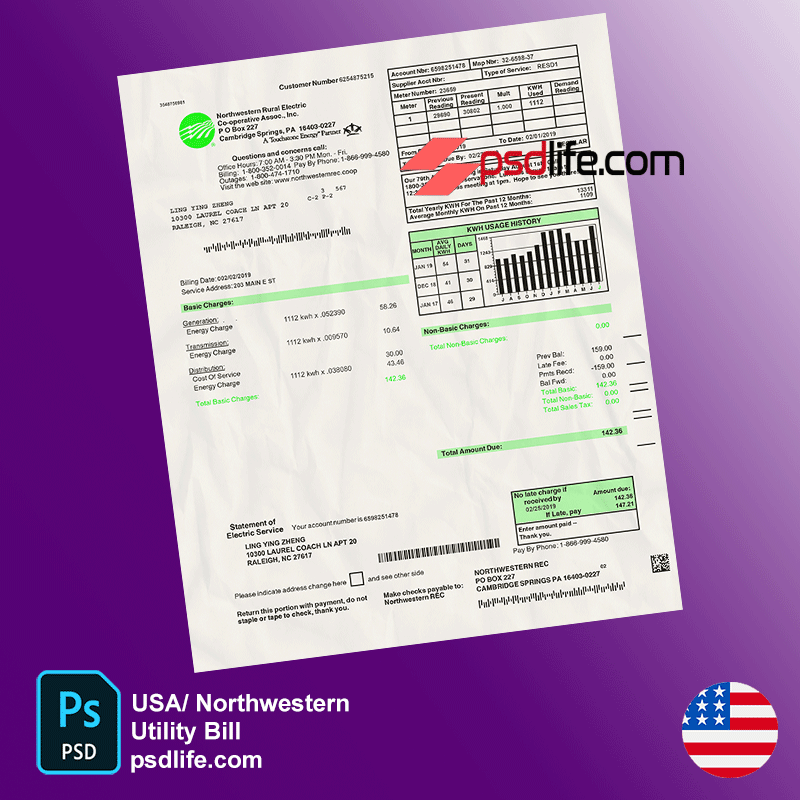usa-northwestern-rural-electric-utility-bill-psd-template-easy-to-edit