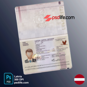 latvia passport psd template , full editable with all font | passport psd templates free download | passport id template