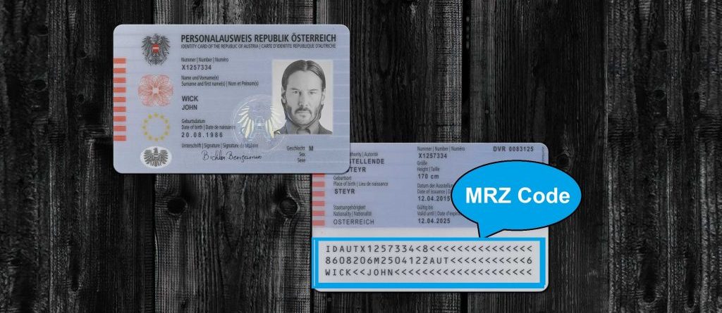 Generate MRZ code ID card and passport back code MRZ