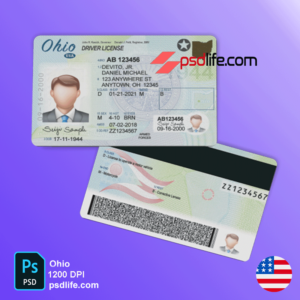 Ohio driving license psd template status & renewals | fake drivers license template psd free download | DL psd