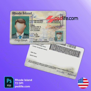 Rhode Island driving license psd template & Proof of Rhode Island Residency Documents | fake drivers licence template psd free download