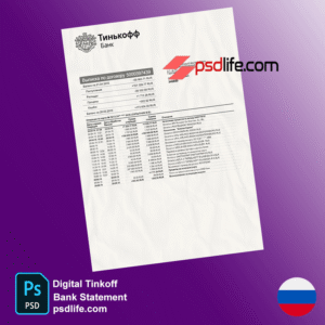 Digital Tinkoff bank statement psd template advantages & trend | fake psd template statement bank download free | verify account