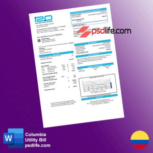 Columbia Intelligent Water Networks ( I2O ) utility bill template in word and pdf format