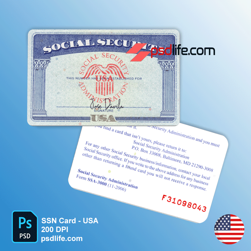 Ssn Card Front And Back Template Ssn Card Front And Back Template