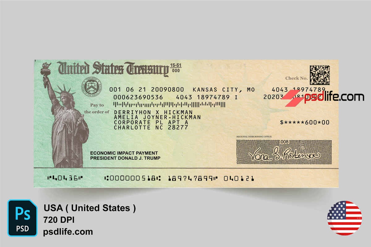 u.s. treasury check deposit