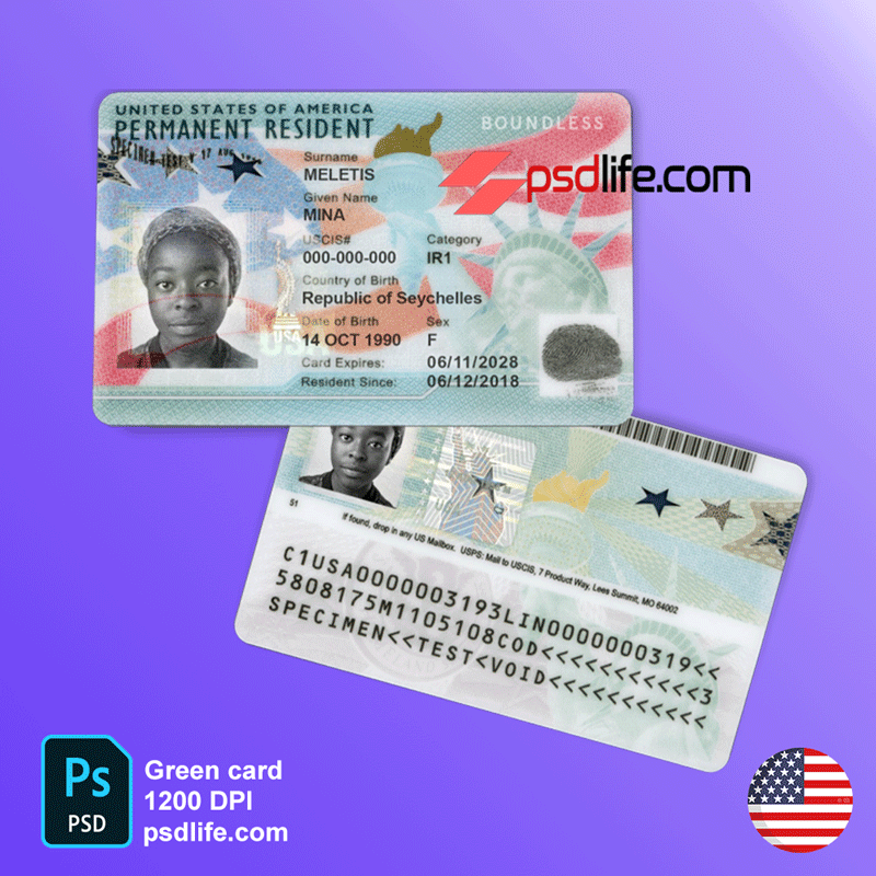 Green card deals psd template