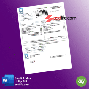 Saudi Arabia Electricity Company utility bill fake Psd Template editable | فاتورة مرافق الكهرباء في المملكة العربية السعودية قالب psd مزيف قابل للتحرير | umid template | bank statement psd template | free fake utility bill for proof of address | fake utility bill for proof of address