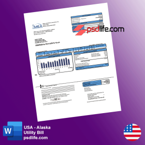 USA Alaska MEA utility bill Word document format template