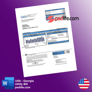 USA Georgia JAKSON utility bill Word document format template