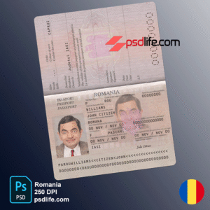 Download free new 2023 high quality Romanian fake passport template PSD 🔔🔔🔔 . For Photoshop to fully editing name, address, numbers, dates and photos romania