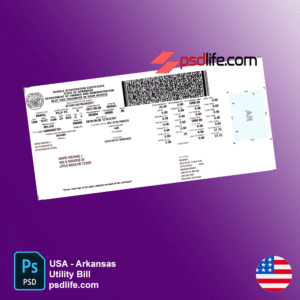 Download free Arkansas Vehicle Regestration certificate psd template fully editable