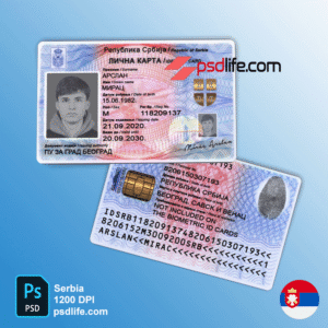 downlaod Free Fake Serbia fake ID Card Template Psd. Serbia ID Card Psd Template. Fully editable photoshop template. High quality Serbian id . Easy to customize,