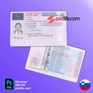 download free Slovenia fake driving license psd template fully editable | Slovenian driver license